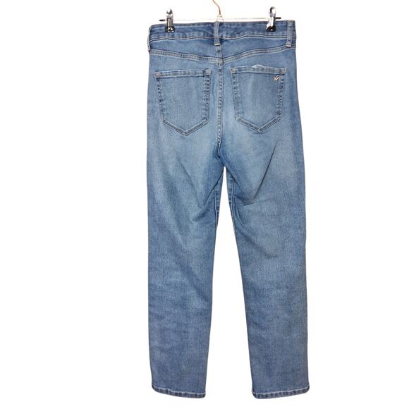 William rast high rise straight jeans size 27 stretchy curvy womens medium wash - Picture 2 of 6